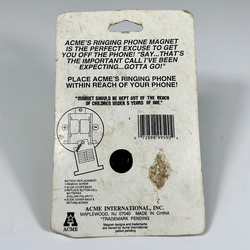 Colección de teléfonos ACME imán de teléfono con luz intermitente real sin probar Foto 2 de 2