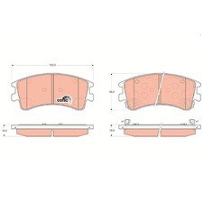 Satz Bremsbeläge Bremsklötze vorne für Mazda 6 GG GY | 24208795