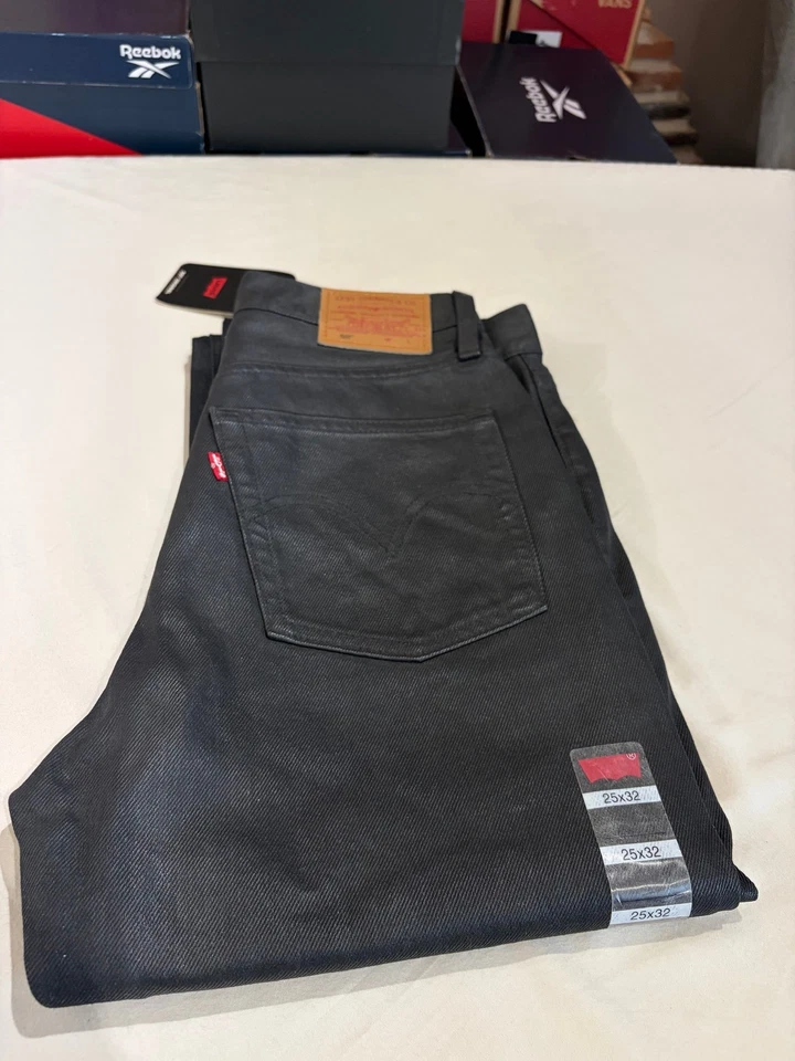 Levi's 501 Original Femme Neuf - Jean Enduit Gris Anthracite Taille 25x32 - Photo 1/4