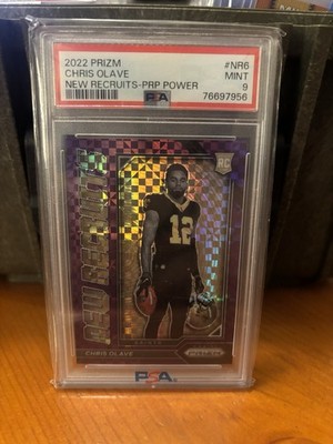 2022 Panini Prizm - New Recruits Chris Olave #NR-6 Purple Power Prizm /49 (RC)