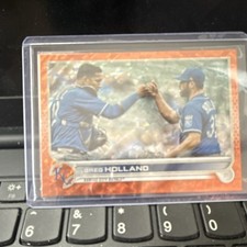 2022 Topps Numbered /299 Greg Holland #52 Kansas City Royals Card Orange