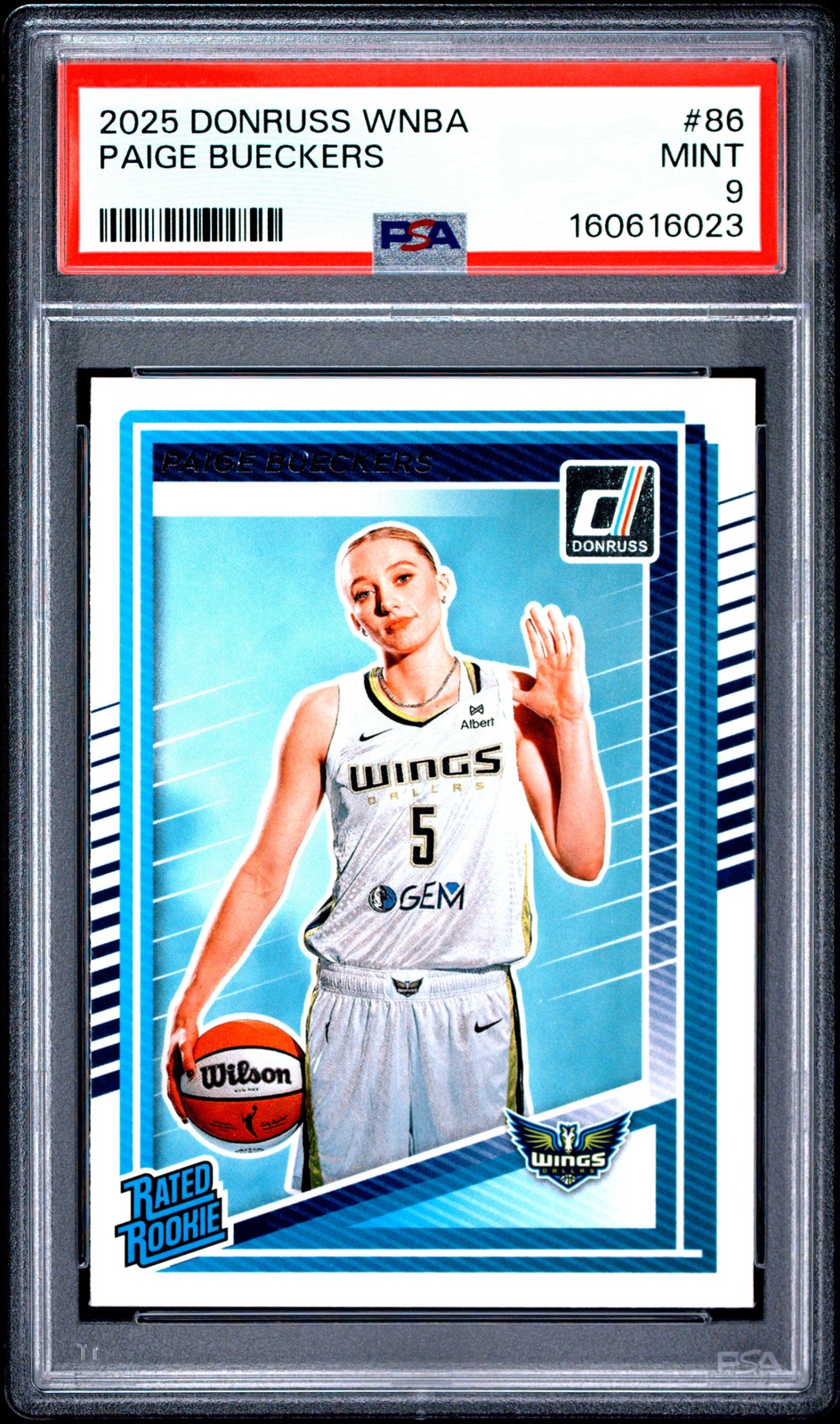 2025 PANINI DONRUSS WNBA #86 PAIGE BUECKERS PSA 9