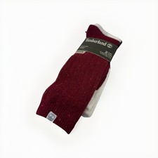 Timberland Women s Wool Boots Socks Two Pairs Wool 6.5 9.5 Cream Red Gorpcore