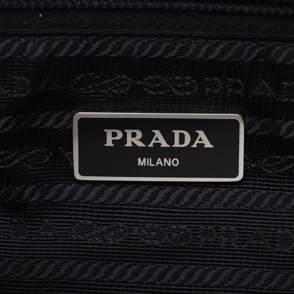 Prada Tessuto nylon x leather 2 Way Handbag Black 1BG360 thumbnail 12