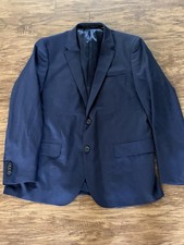 Lands End navy mens blazer suit coat 40 regular 40R New