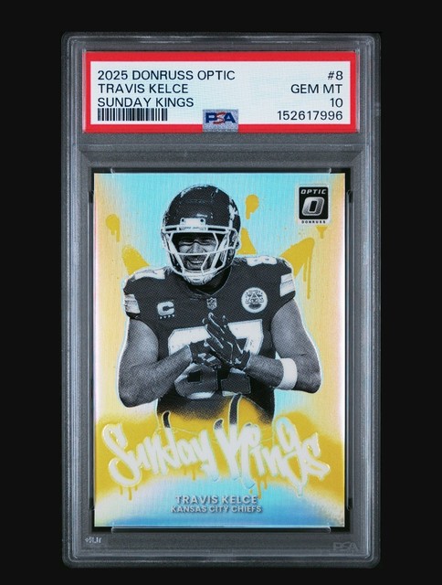 2025 Panini Donruss Optic - Sunday Kings Travis Kelce #8 PSA 10 GEM MINT POP 11
