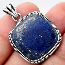 Natural Lapis - Afghanistan 925 Sterling Silver Pendant Jewelry P-1056