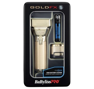 BaBylissPRO FXONE GoldFX All-Metal Interchangeable-Battery Shaver FX79FSG New