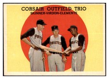 1959 TOPPS #543 ROBERTO CLEMENTE BILL VIRDON EX-MT 440366 (KYCARDS)
