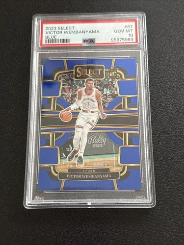 2023-24 Panini Select Victor Wembanyama Blue Prizm (RC) Rookie Card PSA 10 GemMt