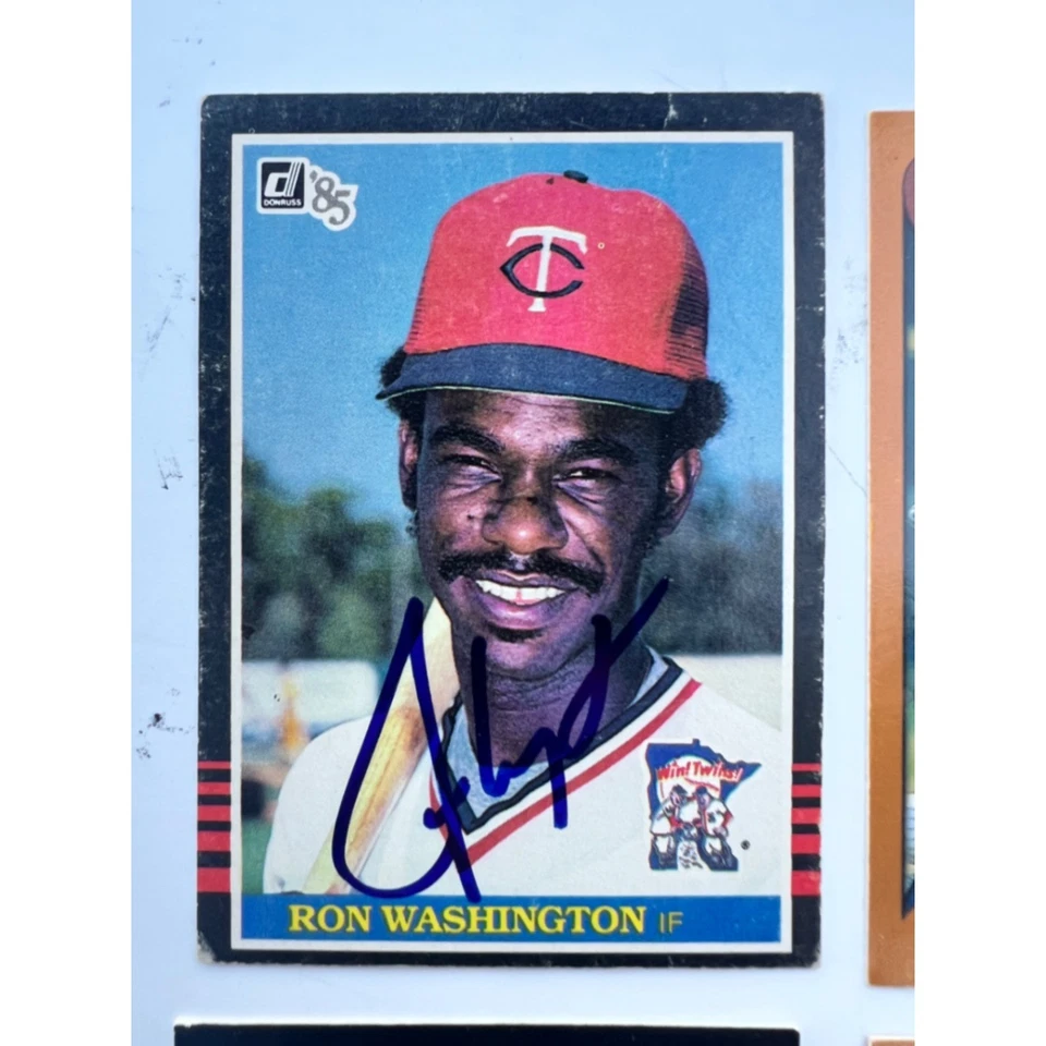 Lote de 9 cartões de beisebol e futebol americano vintage autografados da coleção assinada - Imagem 2 de 4