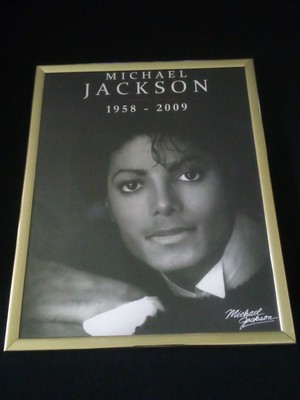 16” Vintage Michael Jackson Remembrance Poster Framed Memorial Pop