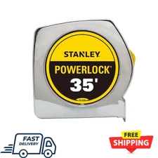 Stanley PowerLock Tape Measure 35 ft. Secure Blade Lock Metal Measuring Tools