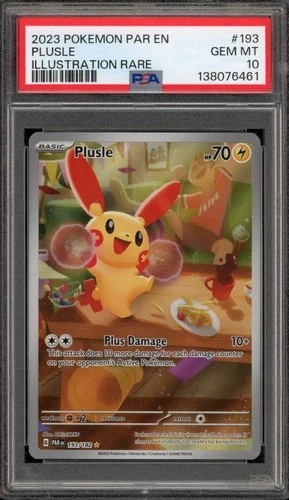 Pokemon Plusle Paradox Rift Illustration Rare #193 PSA 10 Gem Mint
