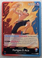 Portgas.D.Ace Leader OP13-002 Carrying on His Will One Piece ENGLISH