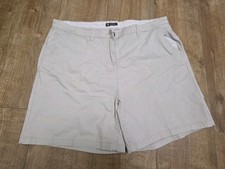 Avenue Womens Grey Casual Chino Shorts Uk Size 16 Good Condition