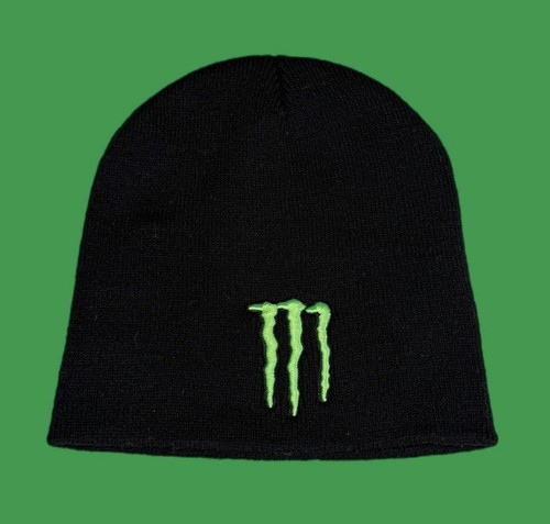 Monster Energy Knit Beanie Black Embroidered Logo OSFM