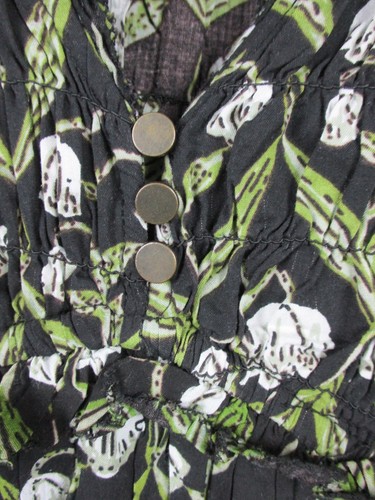 By Anthropologie Mini Dress top Women's XXS Green Lily of the valley Ruffle $158 - Picture 8 of 22