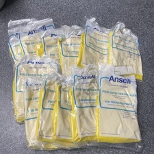 Ansell Yellow Latex Gloves For Housekeeping Use, Size: XL-10 *12 Pair* #8980