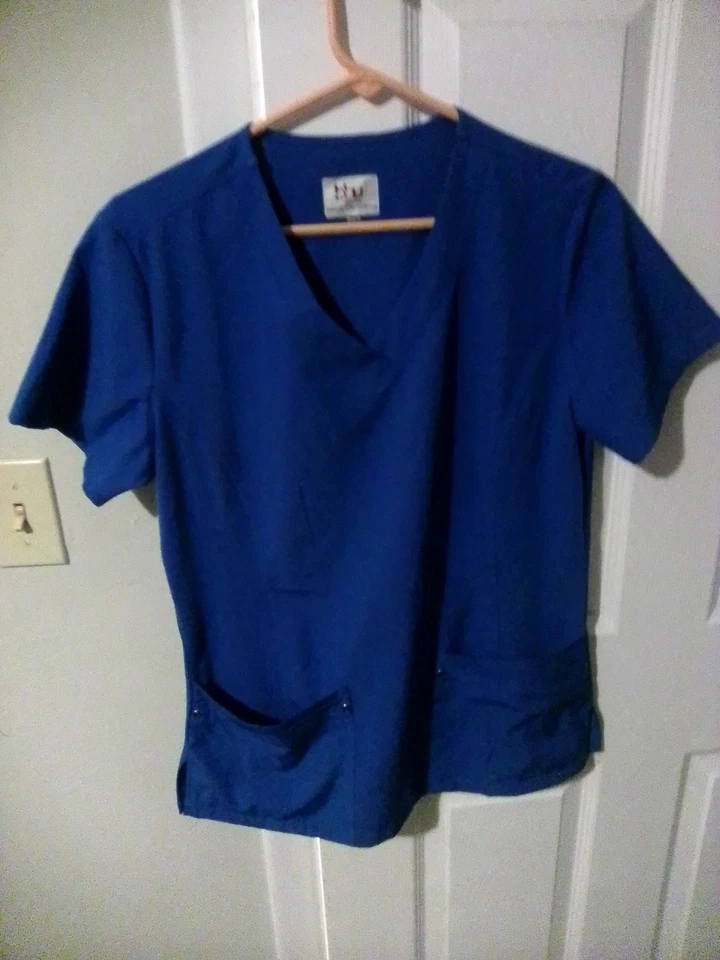 Beverly Hills Uniformes Mujer Mediano Conjunto Exfoliante Azul Real Puño Tobillos Bolsillos Foto 2 de 4