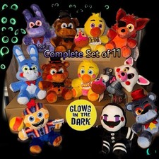 Juego casi completo de 11 ojos brillantes de felpa Five Nights at Freddy’s Jazwares FNaF