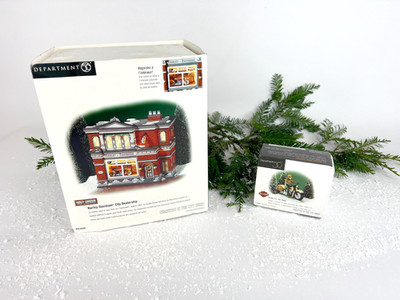 Dept 56 Harley-Davidson City Dealership Christmas in the City 59202 + Motorcycle