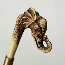 Vintage Italian Elephant Head Bamboo Resin Shoe Horn, 20 Inches