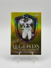 2025 Topps Chrome Legends of The Gridiron Ray Lewis Yellow Refractor /275 Ravens