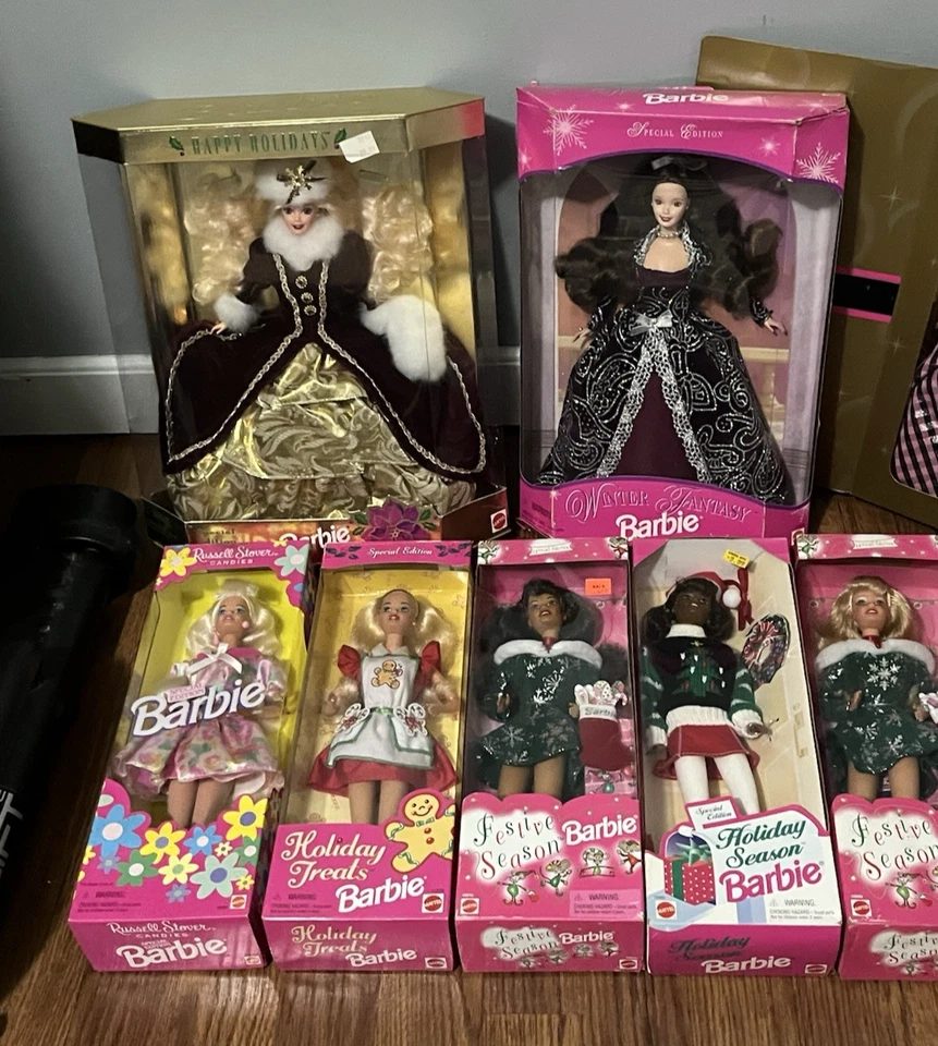 LOTE de 10 MUÑECAS - Vacaciones/Navidad/Temporada festiva/Invierno Fantasía/Rapsodia Años 90 Foto 2 de 4