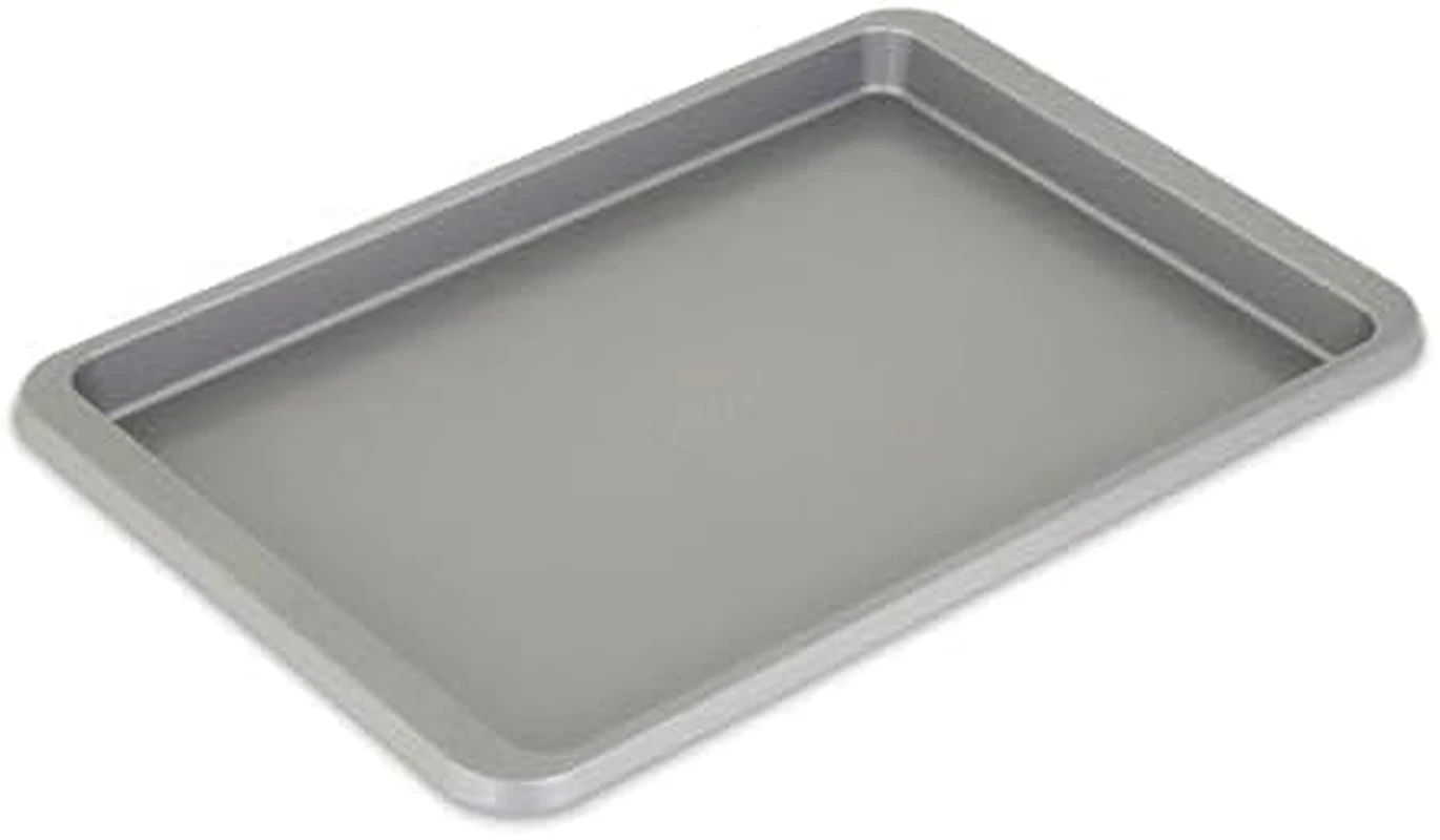 Nonstick 9x13" Baking Sheets Set of 6 - Aluminized Steel, Contour Silver