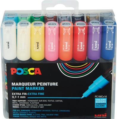 POSCA UNI MARKER PC-1MC 16ER SET NEU OVP
