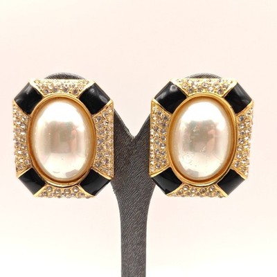   Vintage Christian Dior Gold f. Ohrring Earring Stecker Clip 0019  