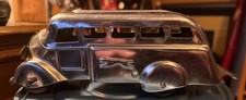 Vintage 1930s MARX Pressed Steel - Silver Greyhound embossed  Bus, 7 "