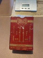 Ancienne boite Stelco clous 1 ” *boite ouverte abîmée incomplète