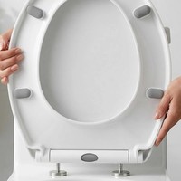 LUXURY BATHROOM SOFT CLOSE WHITE TOILET SEAT SEATS WC HEAVY DUTY QUICK RELEASE