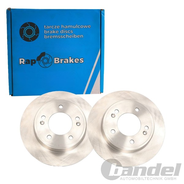 2X RAP Brakes Bremsscheiben 262Mm Voll Hinten Passend FüR Hyundai Elantra I30 KO-image