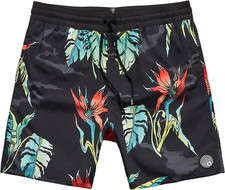 Volcom Beach Bunch Swim Trunks - NWT Mens XL Black / Multi - 47410-H2