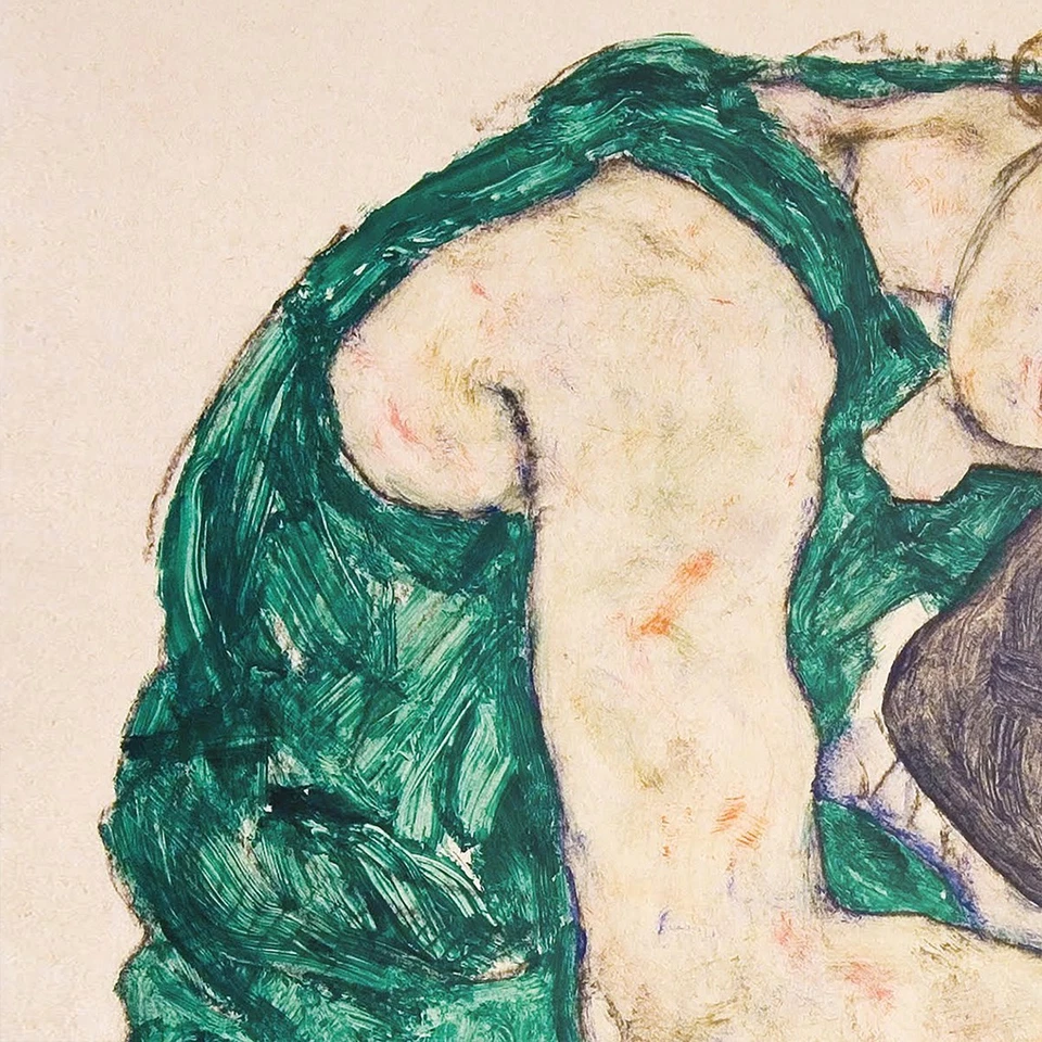 PIERNAS DE MUJER SENTADAS 24W"X32H" DIBUJADAS ADELE HERMS por EGON SCHIELE OPCIONES de LIENZO Foto 4 de 4