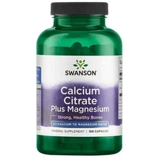 SWANSON Calcium Citrate Plus Magnesium (Bones, Muscles, Circulatory System) 150 