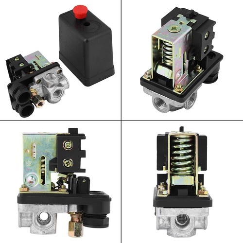 4 Porte Compressore D'Aria Pressostato Valvola Di Regolazione 90-120 PSI AC220V - Picture 6 of 12