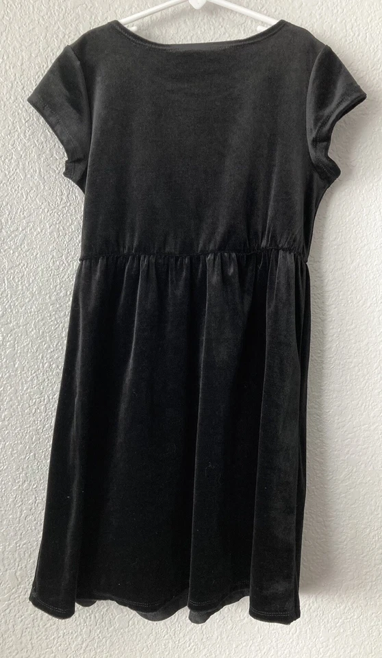 Vestido George Niñas Esmoquin Lentejuelas Terciopelo Negro Vacaciones Lazo Talla Grande 10/12 Foto 3 de 4