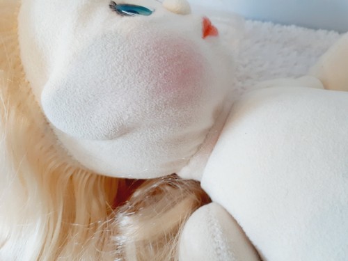 My Child Doll Blonde Hair - Aqua Eyes- Green Heart - 1980s - Picture 8 of 10