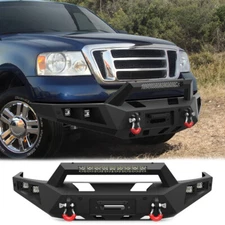 For Ford F150 2004-2008 Steel Front Bumper With LED Lights & Sensor Holes