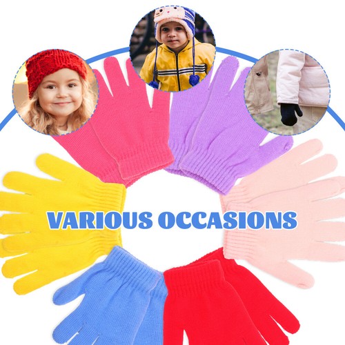 4 Pieces Fleece Warm Gloves Men and Women Toddler for Girls Children’s - Picture 4 of 12
