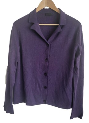 JOE TAFT Pullover Strickjacke gr. 42 Damen 100 % Kaschmir Lila Cashmere