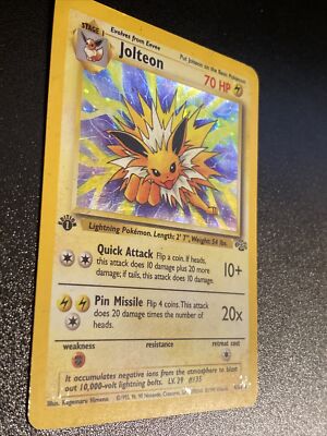 POKEMON CARD JUNGLE Jolteon 4/64 HOLO FOIL RARE 1ST EDITION | eBay