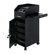 Professional Locking Hair Salon Trolley Rolling Cart with 4 Storage Drawers