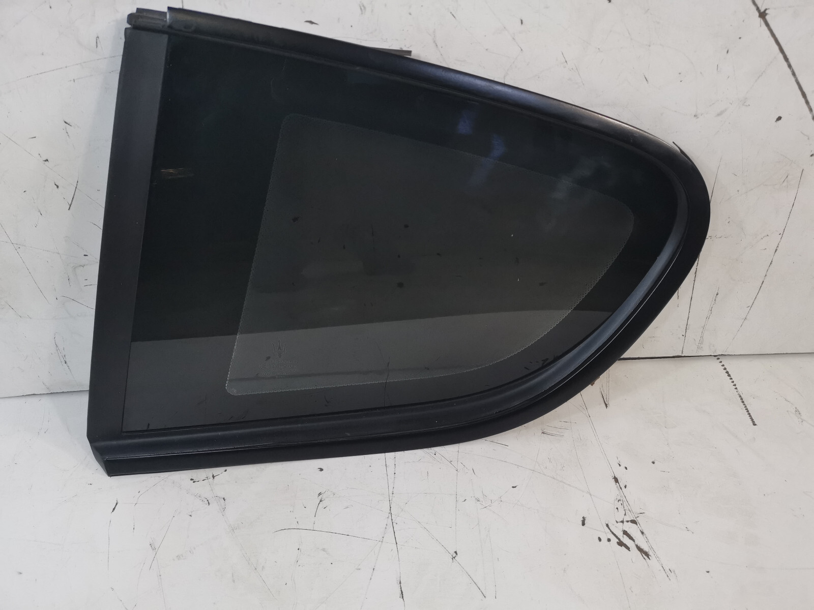 2007-2019 MASERATI GRANTURISMO REAR LEFT QUARTER GLASS WINDOW BLACK TRIM OEM