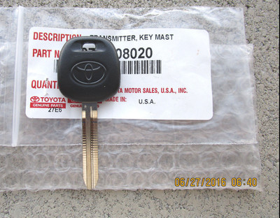 05 - 11 TOYOTA TACOMA BASE MASTER TRANSPONDER CHIP UNCUT KEY BRAND NEW