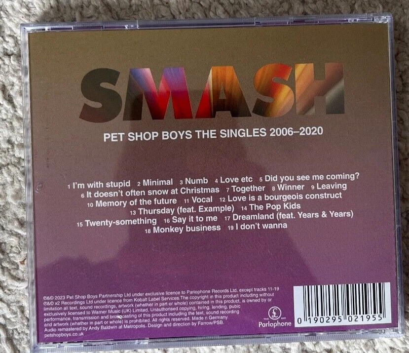 Pet Shop Boys " Smash (The Singles 2006–2020 )" - Bild 2 von 2